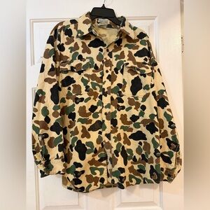Vtg Prentiss Outdoors Camo Hunting Jacket Mens Sz XL Coat USA Made Button Front